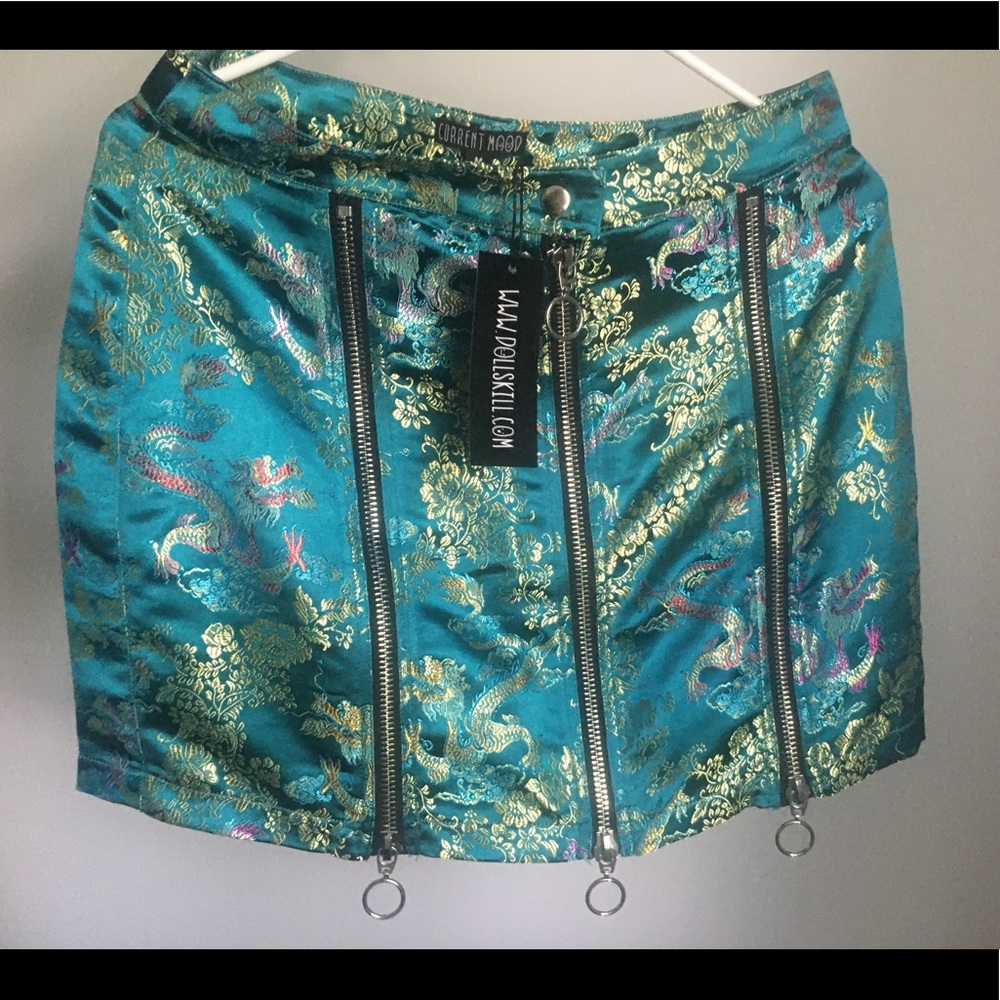 Dollskill Silk Oriental 3 Zipper Skirt